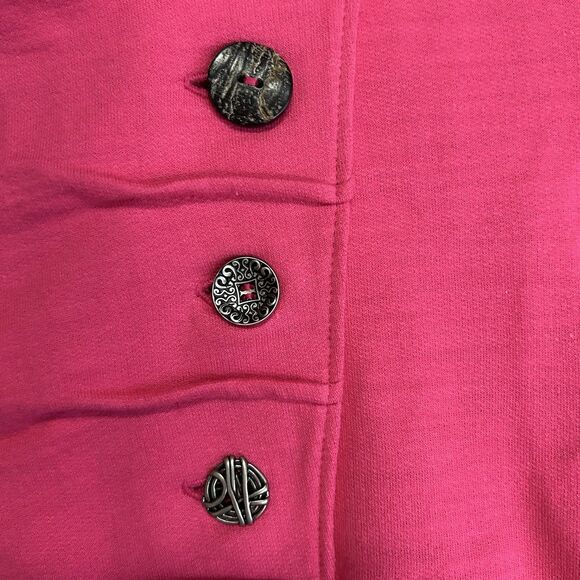 Neon Buddha Bright Pink French Terry Long Sleeve Harbor Jacket Size L - Picture 15 of 15